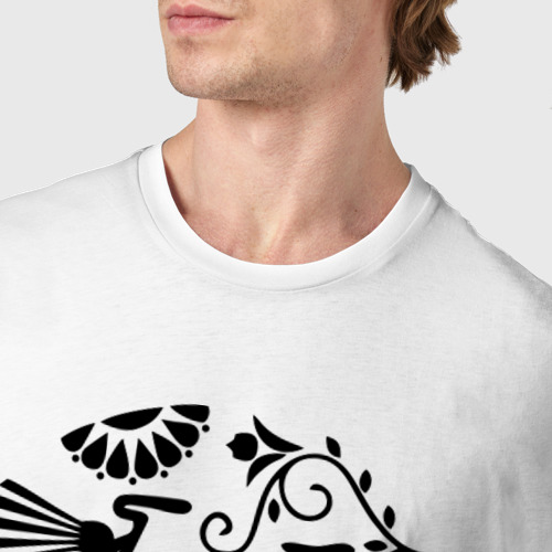 Мужская футболка хлопок Велочереп, цвет белый - фото 6