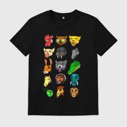 Мужская футболка хлопок Hotline Miami Masks