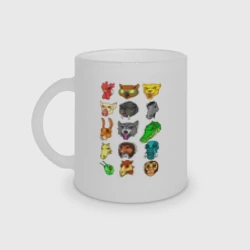 Кружка матовая стеклянная Hotline Miami Masks