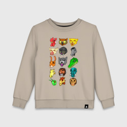 Детский свитшот хлопок Hotline Miami Masks