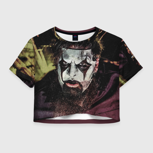 Женская футболка Crop-top 3D Slipknot