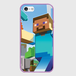 Чехол для iPhone 5/5S матовый Майнкрафт