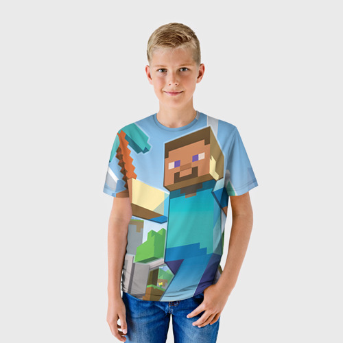 Детская футболка 3D Майнкрафт, цвет 3D печать - фото 3