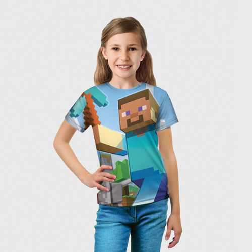 Детская футболка 3D Майнкрафт, цвет 3D печать - фото 5