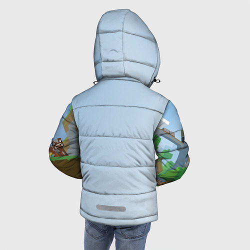 Зимняя куртка для мальчиков 3D Майнкрафт, цвет красный - фото 4