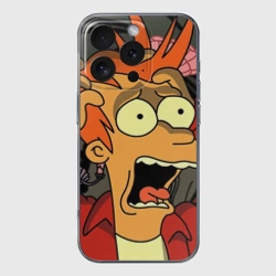 Чехол для iPhone 16 Pro Max силиконовый с защитой камеры Фрай