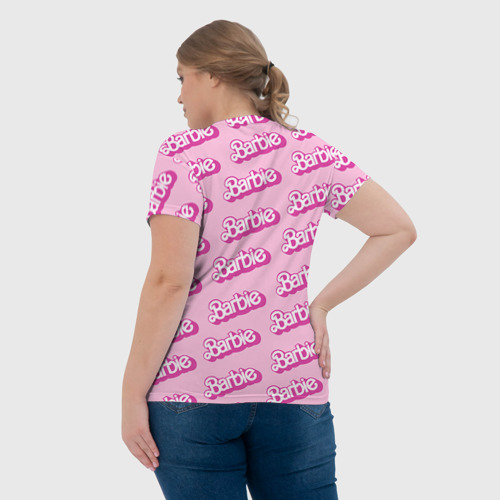 Женская футболка 3D с принтом Barbie, вид сзади #2