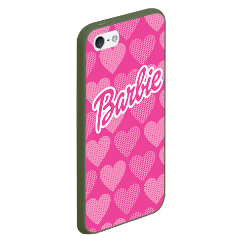 Чехол для iPhone 5/5S матовый Barbie, цвет темно-зеленый - фото 3