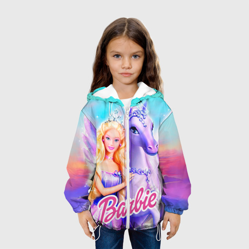 Детская куртка 3D Barbie, цвет белый - фото 4