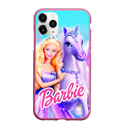 Чехол для iPhone 11 Pro матовый Barbie, цвет малиновый