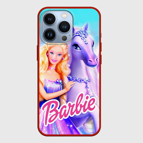 Чехол для iPhone 13 Pro Barbie, цвет красный