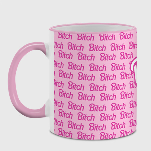 Кружка с полной запечаткой Bitch, цвет Кант розовый - фото 2