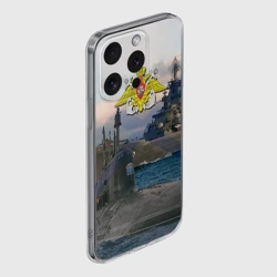 Чехол для iPhone 15 Pro Max силиконовый с защитой камеры ВМФ - фото 2