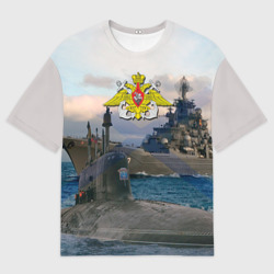 Мужская футболка oversize 3D ВМФ