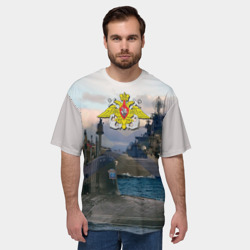 Мужская футболка oversize 3D ВМФ - фото 2