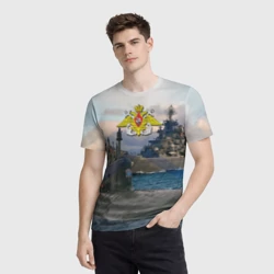 Мужская футболка 3D ВМФ - фото 2