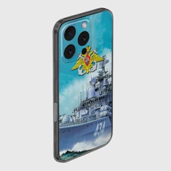 Чехол для iPhone 16 Pro силиконовый с защитой камеры ВМФ - фото 2