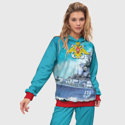 Женский костюм с толстовкой 3D ВМФ - фото 2