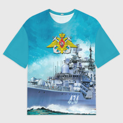 Мужская футболка oversize 3D ВМФ