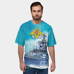 Мужская футболка oversize 3D ВМФ - фото 2