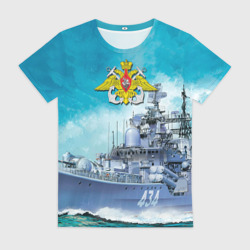 Женская футболка 3D ВМФ
