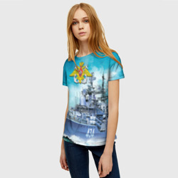 Женская футболка 3D ВМФ - фото 2