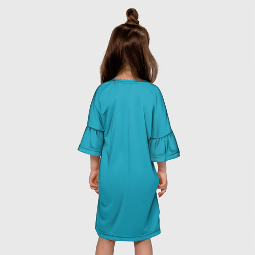 Детское платье 3D с принтом ВМФ, вид сзади #2