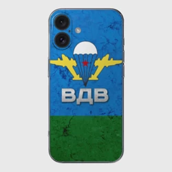 Чехол для iPhone 16 силиконовый с защитой камеры ВДВ