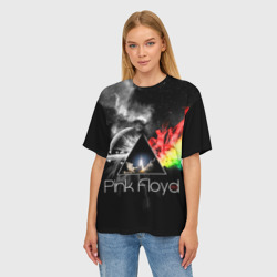 Женская футболка oversize 3D Pink Floyd - фото 2