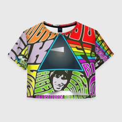 Женская футболка Crop-top 3D Pink Floyd