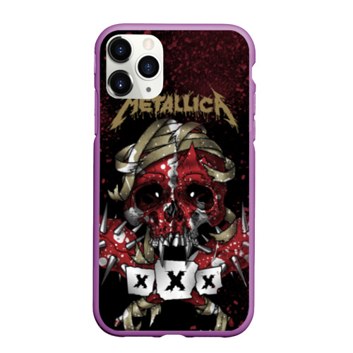 Чехол для iPhone 11 Pro Max матовый Metallica, цвет фиолетовый