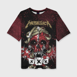 Женская футболка oversize 3D Metallica