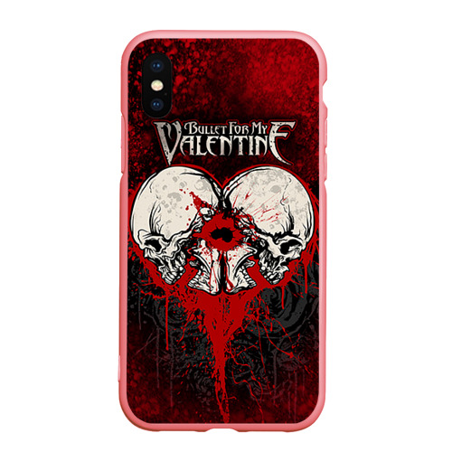 Чехол для iPhone XS Max матовый Bullet for my Valentine, цвет баблгам