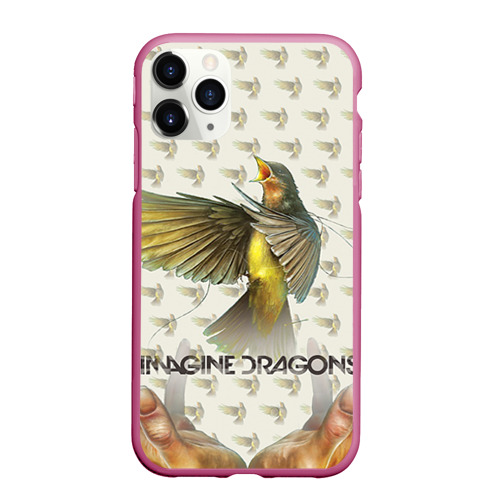 Чехол для iPhone 11 Pro Max матовый Imagine Dragons, цвет малиновый