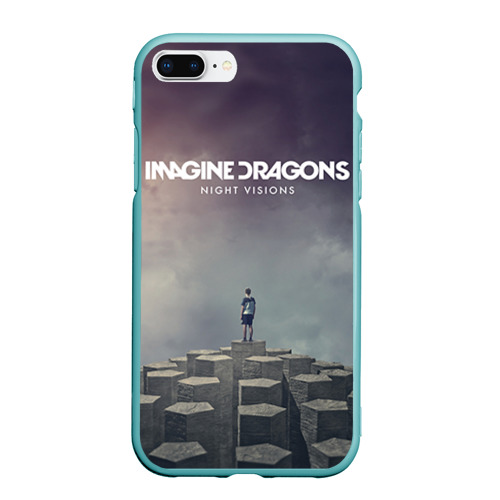 Чехол для iPhone 7Plus/8 Plus матовый Imagine Dragons, цвет мятный