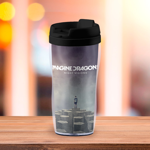 Термокружка-непроливайка Imagine Dragons, цвет черный - фото 3
