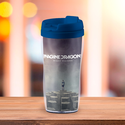 Термокружка-непроливайка Imagine Dragons, цвет синий - фото 3