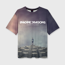 Женская футболка oversize 3D Imagine Dragons