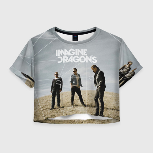 Женская футболка Crop-top 3D Imagine Dragons