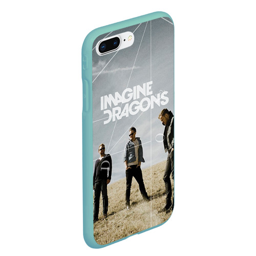 Чехол для iPhone 7Plus/8 Plus матовый Imagine Dragons, цвет мятный - фото 3