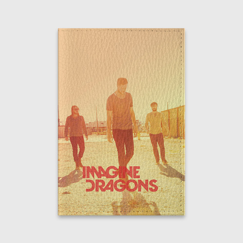 Обложка для паспорта матовая кожа Imagine Dragons, цвет красный