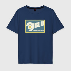 BLU – Мужская футболка хлопок Oversize с принтом купить со скидкой в -16%