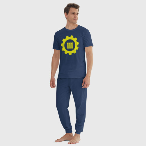 Мужская пижама хлопок Vault 111, цвет темно-синий - фото 5