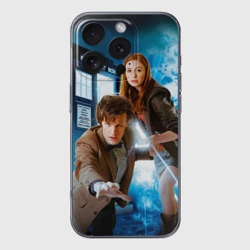 Чехол для iPhone 16 Pro Max силиконовый с защитой камеры Доктор кто