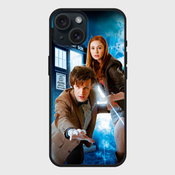 Чехол силиконовый для Apple iPhone 15 матовый Доктор кто