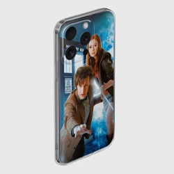 Чехол для iPhone 15 Pro силиконовый с защитой камеры Доктор кто - фото 2