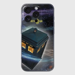 Чехол для iPhone 16 Pro силиконовый с защитой камеры Тардис