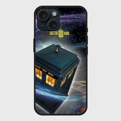 Чехол силиконовый для Apple iPhone 15 матовый Тардис