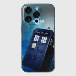 Чехол для iPhone 16 Pro Max силиконовый с защитой камеры Тардис
