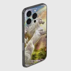 Чехол для iPhone 16 Pro Max силиконовый с защитой камеры Единороги - фото 2
